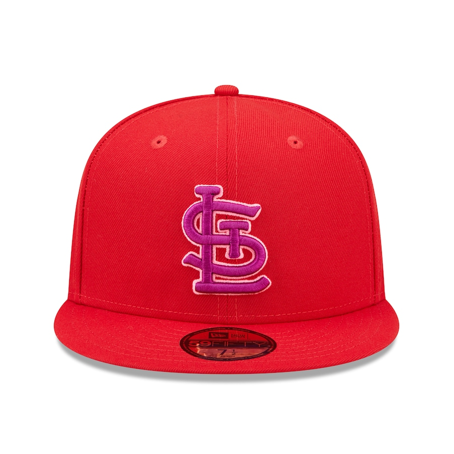 New Era St. Louis Cardinals Red Purple Undervisor 59FIFTY Fitted Hat