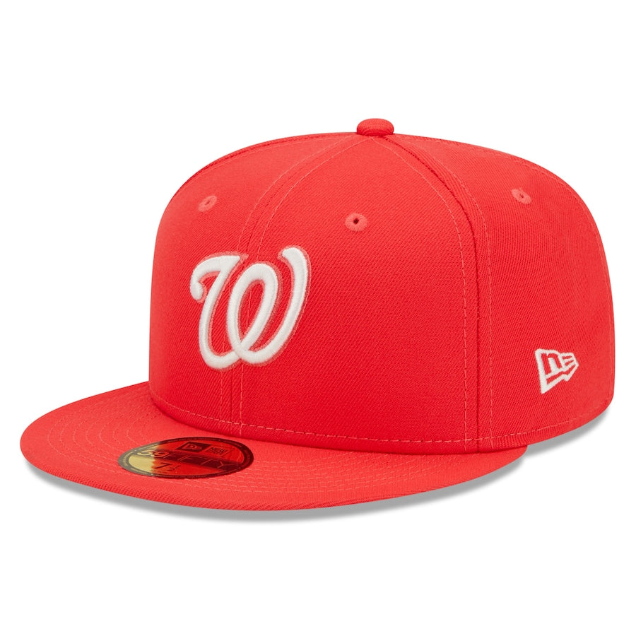New Era Washington Nationals Lava Highlighter Logo 59FIFTY Fitted Hat