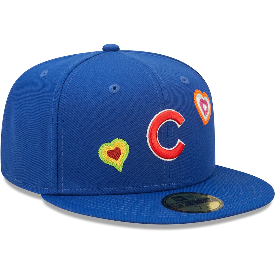 New Era Chicago Cubs Blue Chain Stitch Heart 59FIFTY Fitted Hat