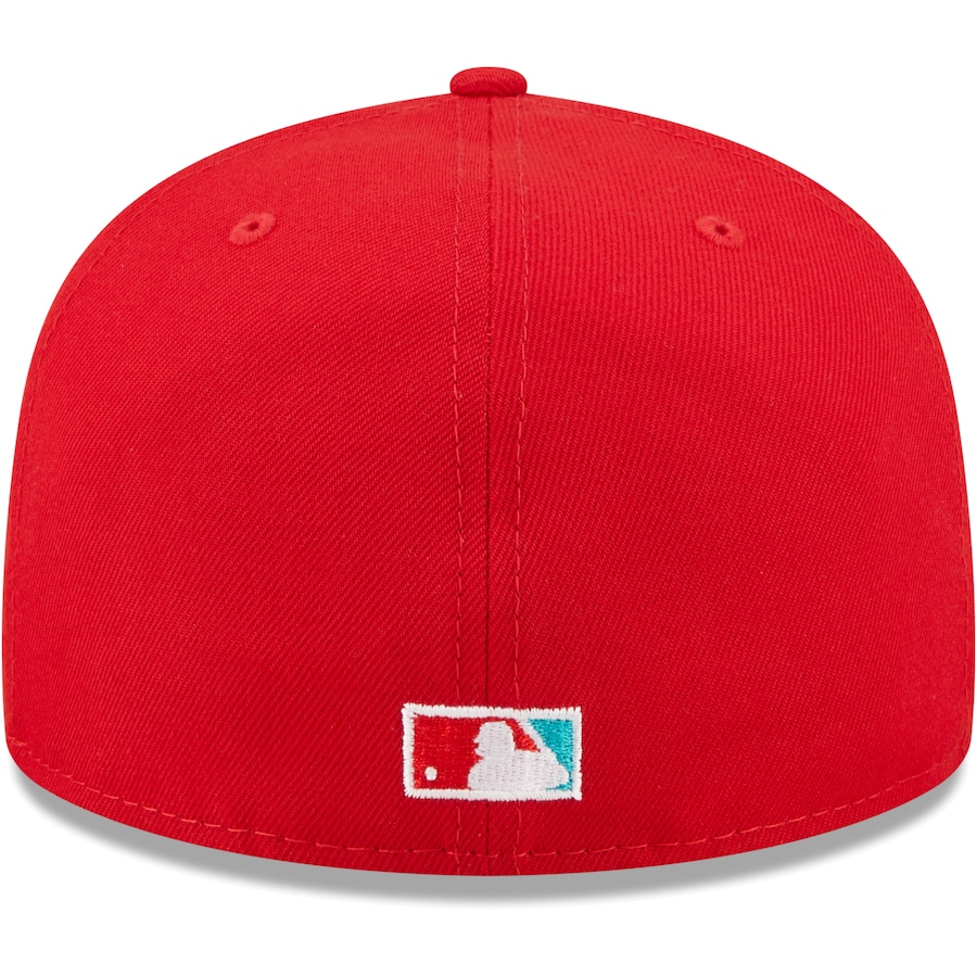 New Era Toronto Blue Jays 30th Season Scarlet/Teal Undervisor 2022 59FIFTY Fitted Hat
