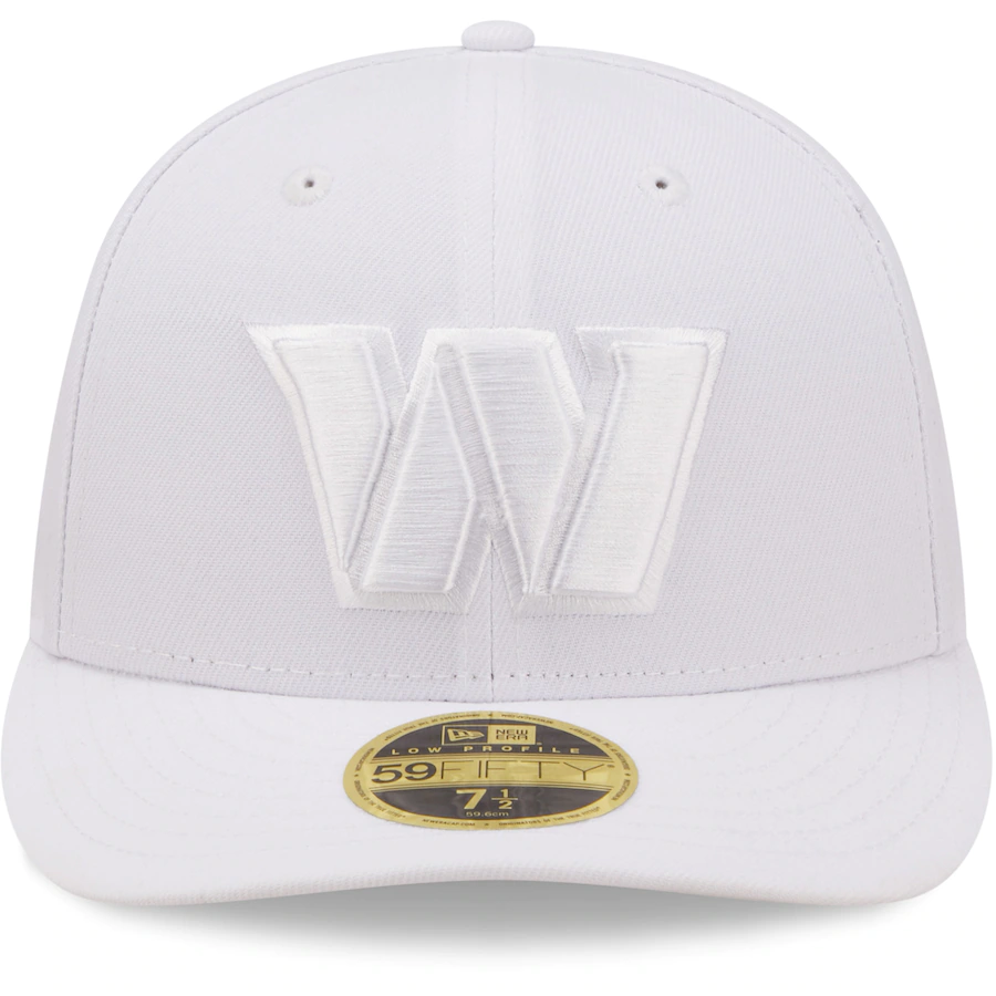 New Era Washington Commanders White on White Low Profile 59FIFTY Fitted Hat