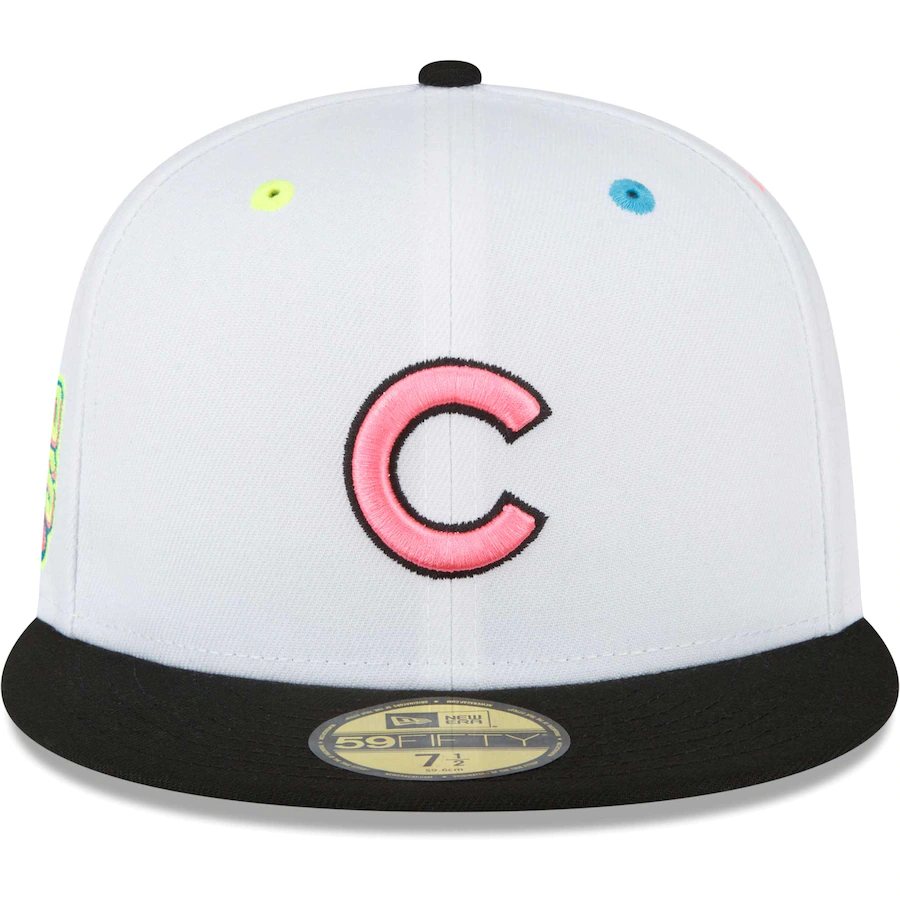 New Era Chicago Cubs White Neon Eye 59FIFTY Fitted Hat