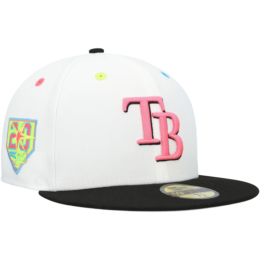 New Era Tampa Bay Rays White Neon Eye 59FIFTY Fitted Hat