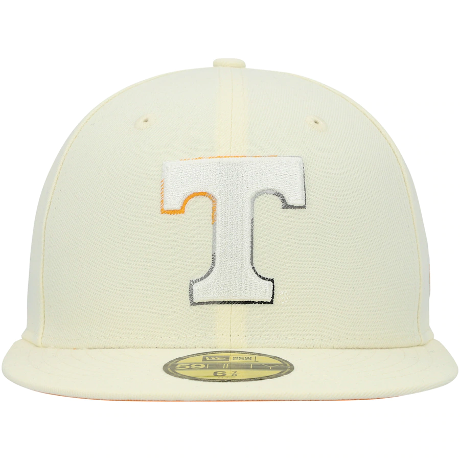 New Era Tennessee Volunteers Cream Chrome Color Dim 2022 59FIFTY Fitted Hat