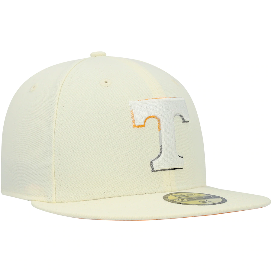 New Era Tennessee Volunteers Cream Chrome Color Dim 2022 59FIFTY Fitted Hat