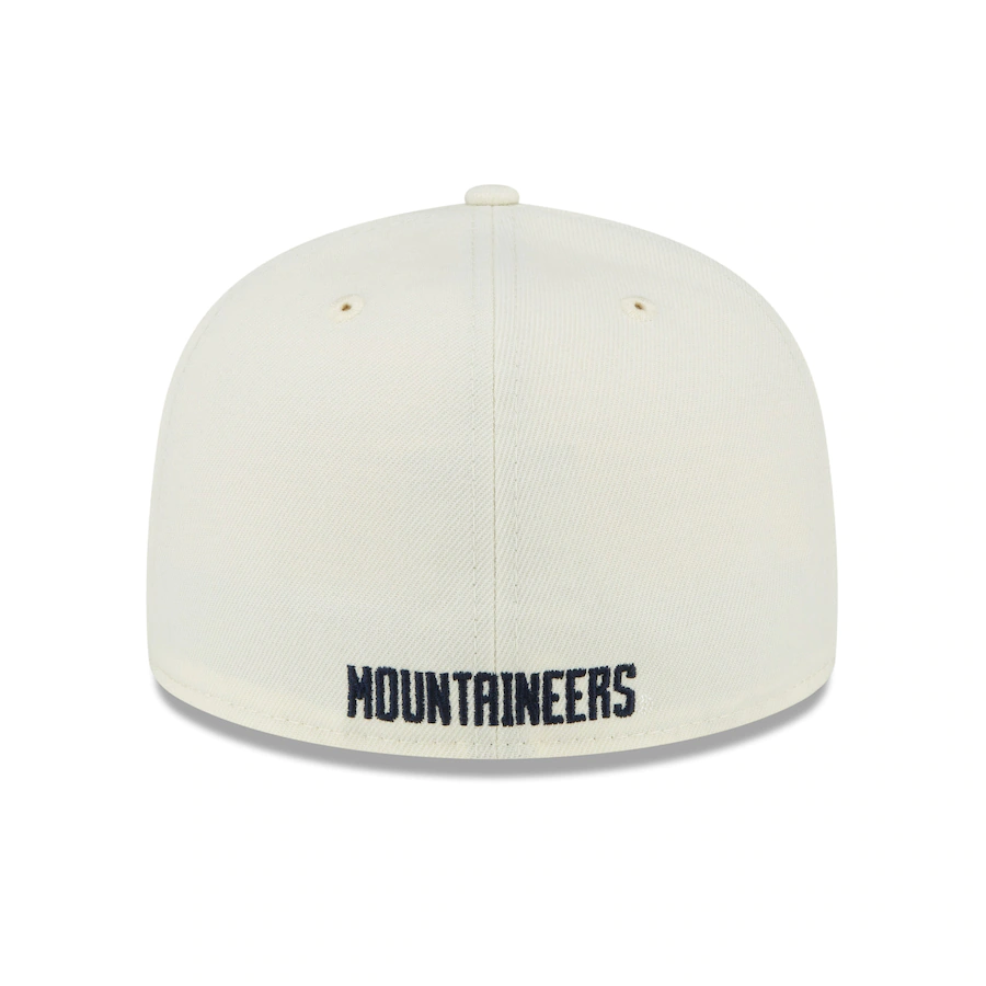 New Era West Virginia Mountaineers Cream Chrome Color Dim 2022 59FIFTY Fitted Hat