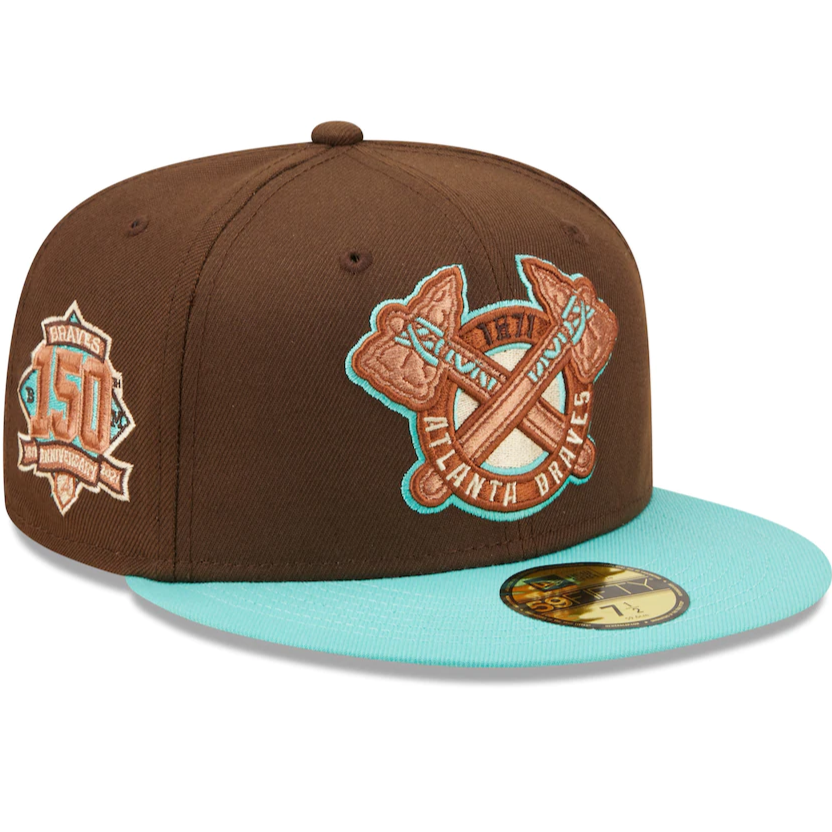 New Era Atlanta Braves Walnut Mint 2022 59FIFTY Fitted Hat