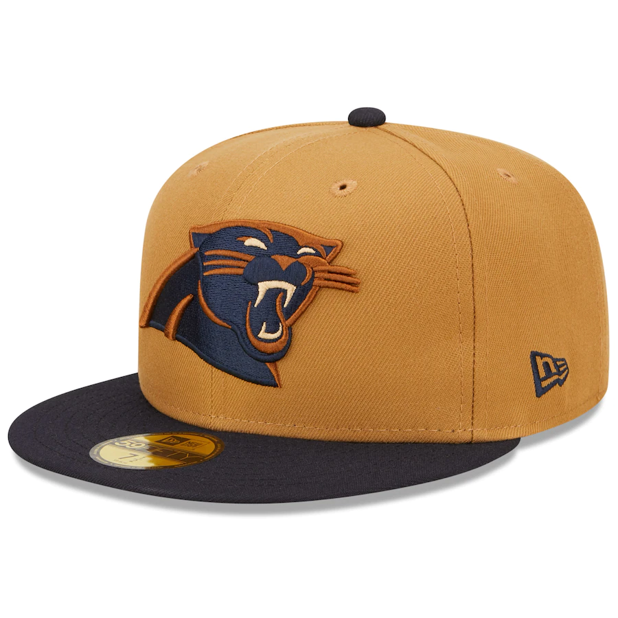 New Era Carolina Panthers Tan/Navy 10th Season Wheat 59FIFTY Fitted Hat