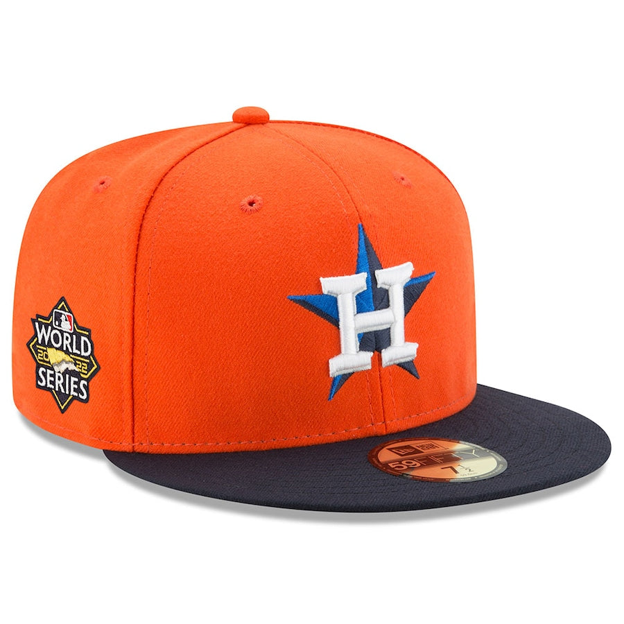 New Era Houston Astros Orange/Navy 2022 World Series 59FIFTY Fitted Hat