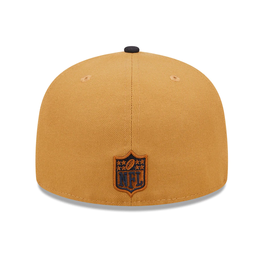 New Era Los Angeles Chargers Tan/Navy 50th Season Wheat 59FIFTY Fitted Hat