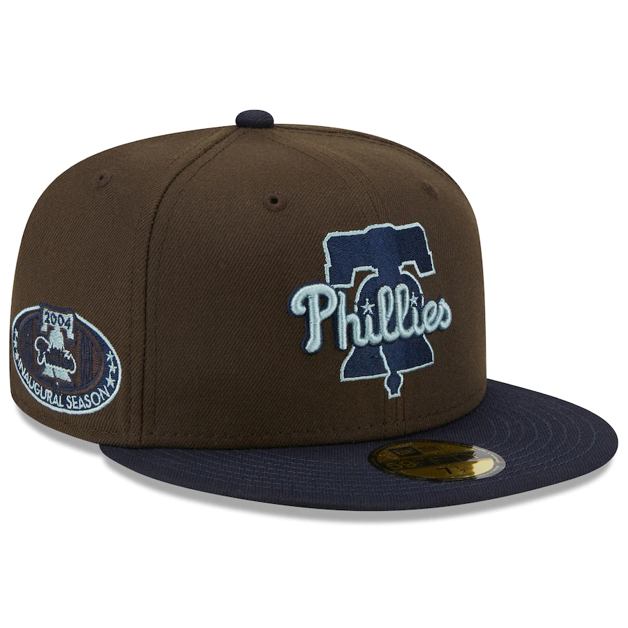 New Era Philadelphia Phillies 2004 Inaugural Season Walnut 59FIFTY Fitted Hat