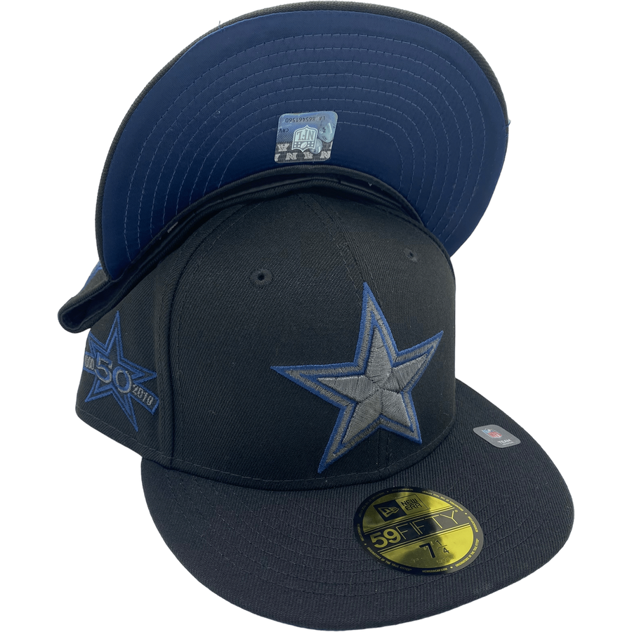 New Era Dallas Cowboys Black Metallic Side Patch 59FIFTY Fitted Hat