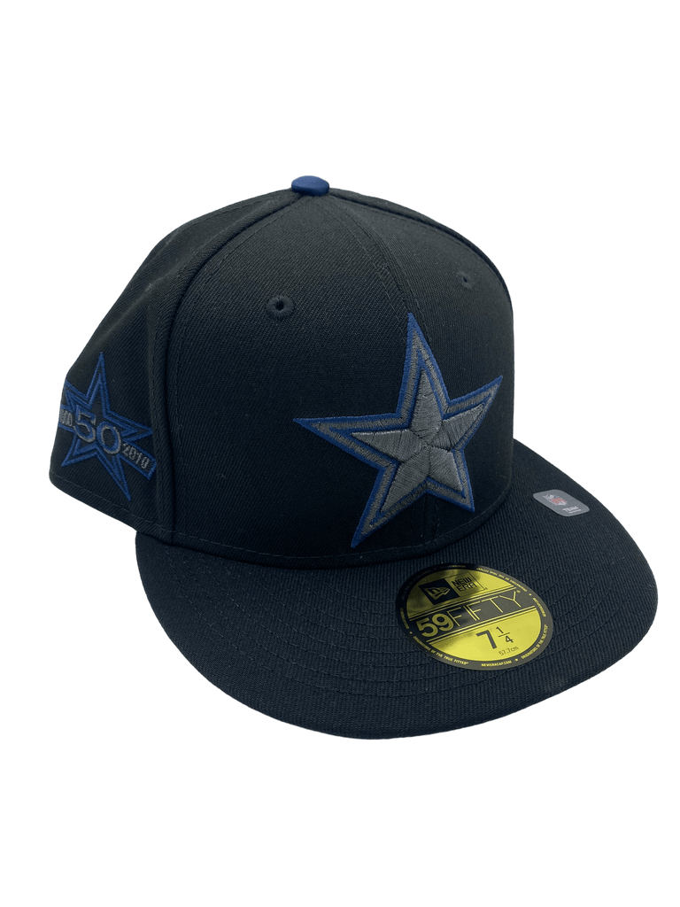 New Era Dallas Cowboys Black Metallic Side Patch 59FIFTY Fitted Hat