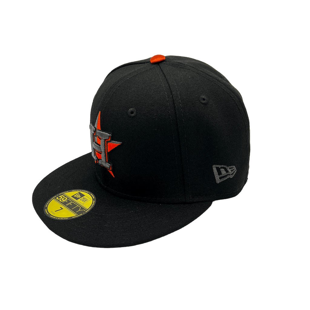 New Era Houston Astros Black Metallic Side Patch 59FIFTY Fitted Hat
