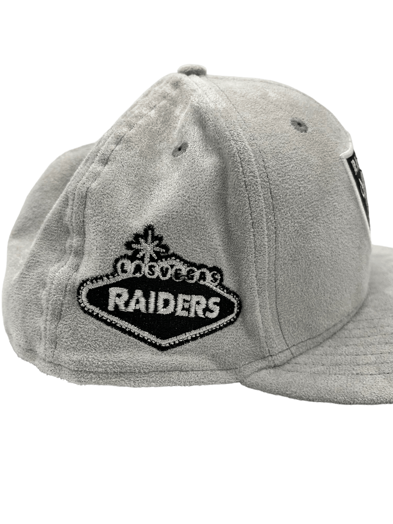 New Era x Pro Image Sports Las Vegas Raiders Gray Metallic Suede 59FIFTY Fitted Hat