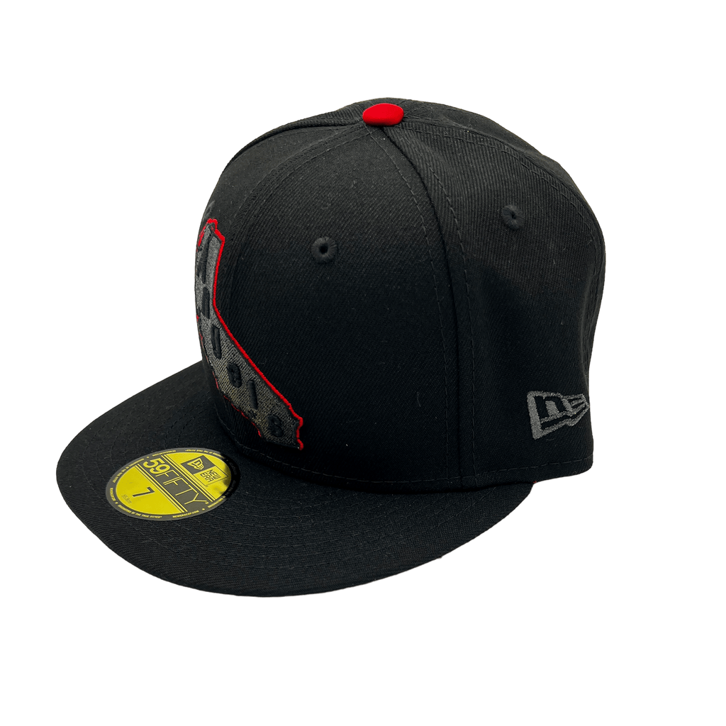 New Era Los Angeles Angels Black Metallic Side Patch 59FIFTY Fitted Hat