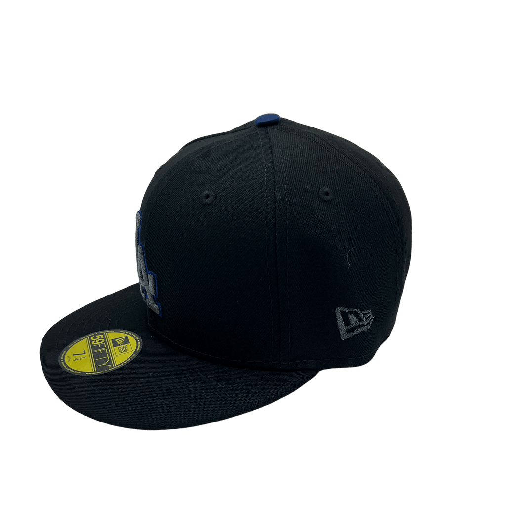 New Era Los Angeles Dodgers Black Metallic Side Patch 59FIFTY Fitted Hat