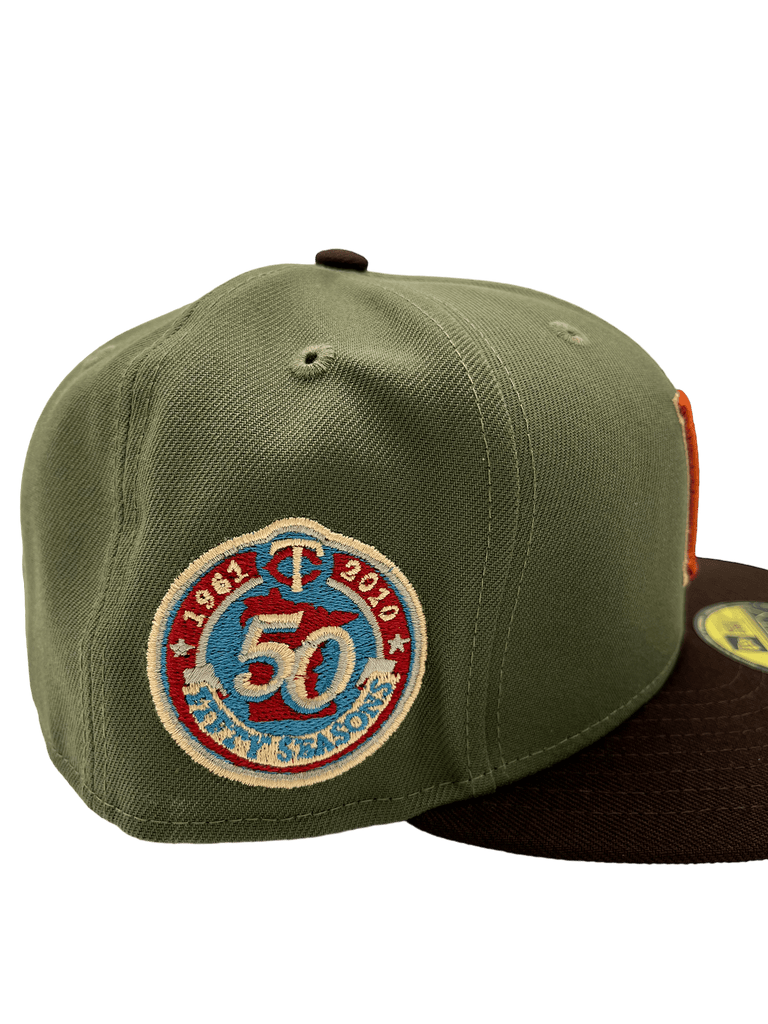 New Era Minnesota Twins Olive Green Landmark 59FIFTY Fitted Hat