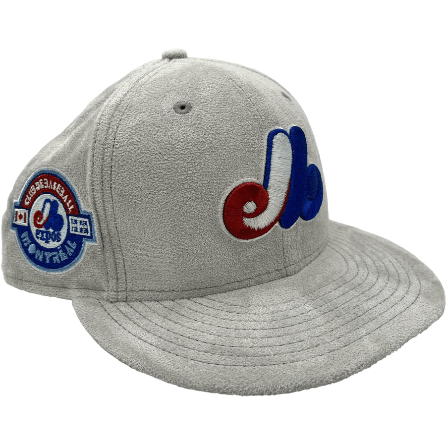 New Era x Pro Image Sports Montreal Expos Gray Metallic Suede 59FIFTY Fitted Hat