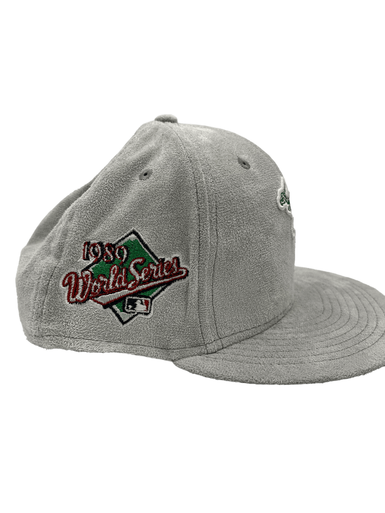 New Era x Pro Image Sports Oakland Athletics Gray Metallic Suede 59FIFTY Fitted Hat