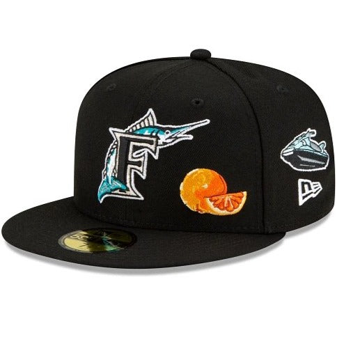 New Era Black Florida Marlins City Transit 59FIFTY Fitted Hat