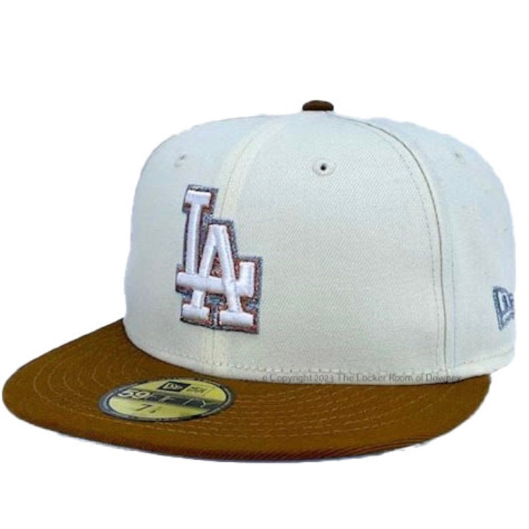 New Era Los Angeles Dodgers Ivory/Brown 50th Anniversary 59FIFTY Fitted Hat