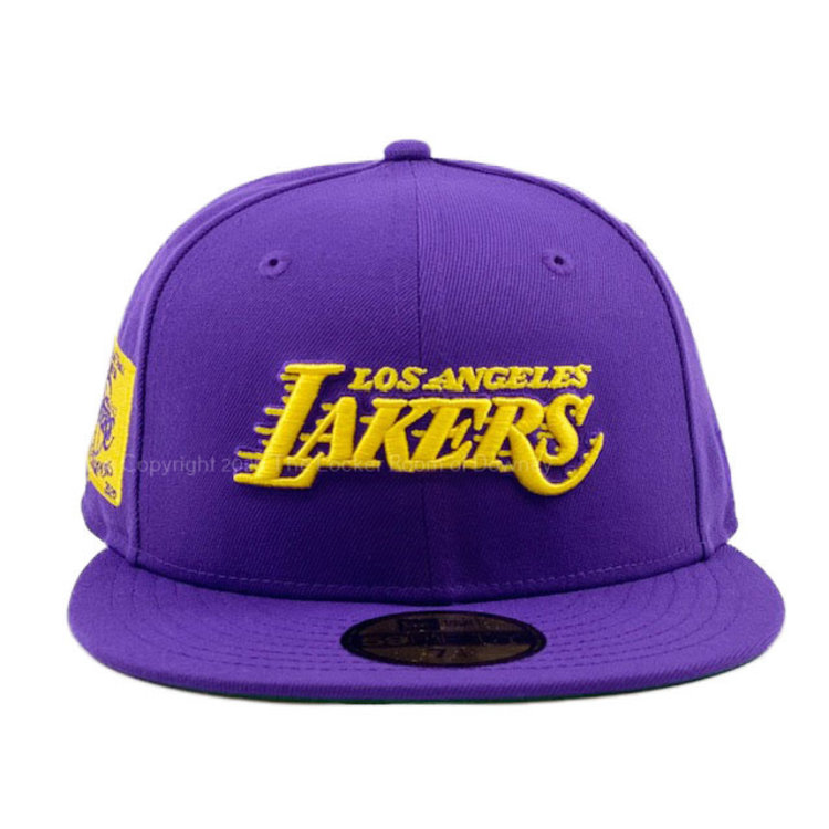New Era Los Angeles Lakers Purple/Yellow 17x Champions Patch 59FIFTY Fitted Hat