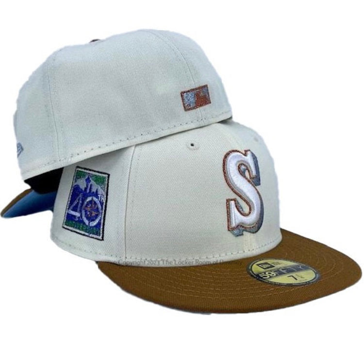 New Era Seattle Mariners Ivory/Brown 40th Anniversary 59FIFTY Fitted Hat