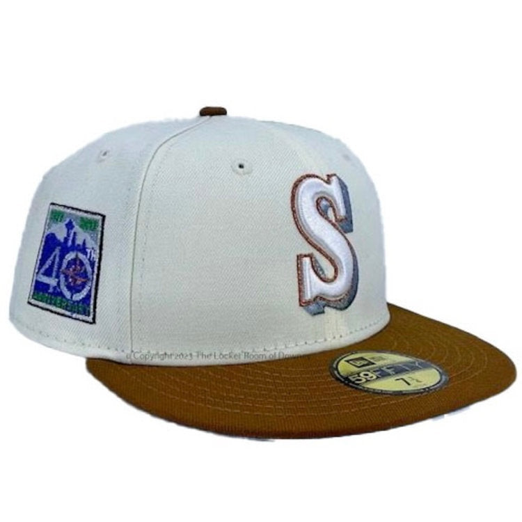 New Era Seattle Mariners Ivory/Brown 40th Anniversary 59FIFTY Fitted Hat
