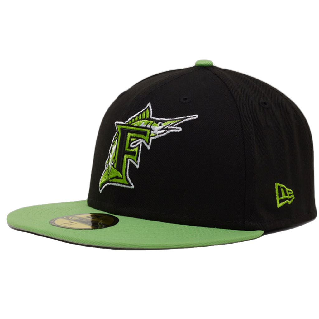 New Era Snipes x Black Men Heal Florida Marlins Black/Lime Green 59FIFTY Fitted Hat