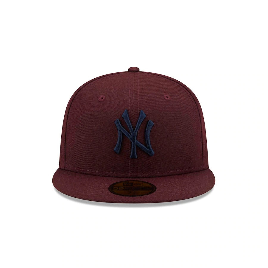 New Era New York Yankees Wine/Navy League Essential 59FIFTY Fitted Hat