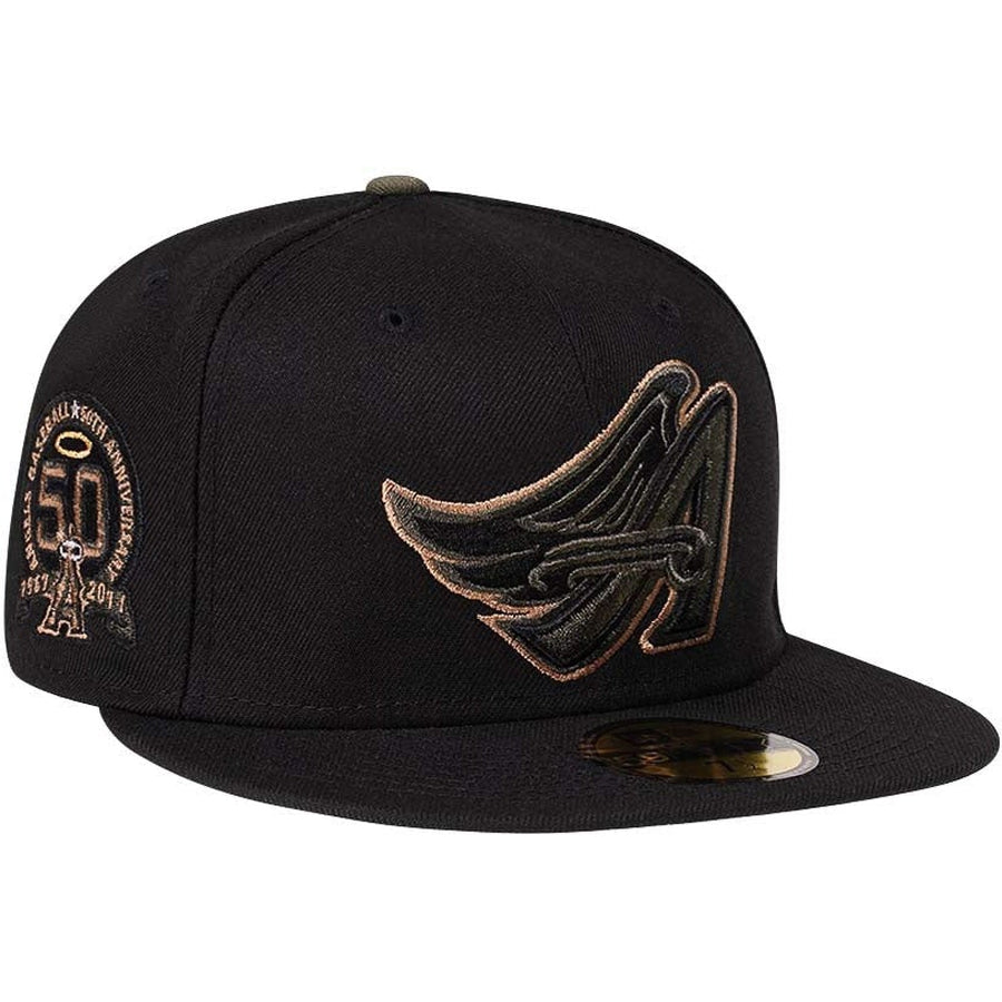 New Era Anaheim Angels Black/Copper 50th Anniversary 59FIFTY Fitted Cap
