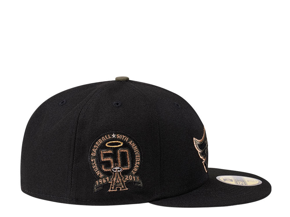 New Era Anaheim Angels Black/Copper 50th Anniversary 59FIFTY Fitted Cap