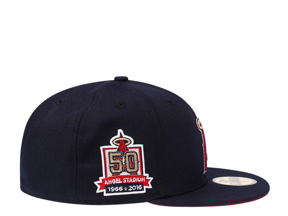 New Era Anaheim Angels 50th Anniversary Angels Stadium Navy Edition 59Fifty Fitted Cap