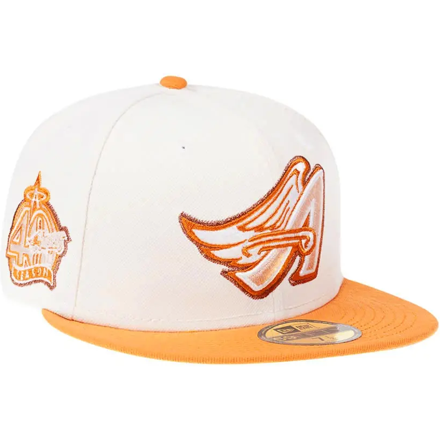 New Era Anaheim Angels 40th Anniversary Mango Cream 59FIFTY Fitted Hat
