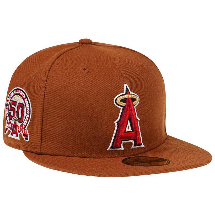 New Era Anaheim Angels 50th Anniversary Bourbon and Suede Edition 59Fifty Fitted Cap