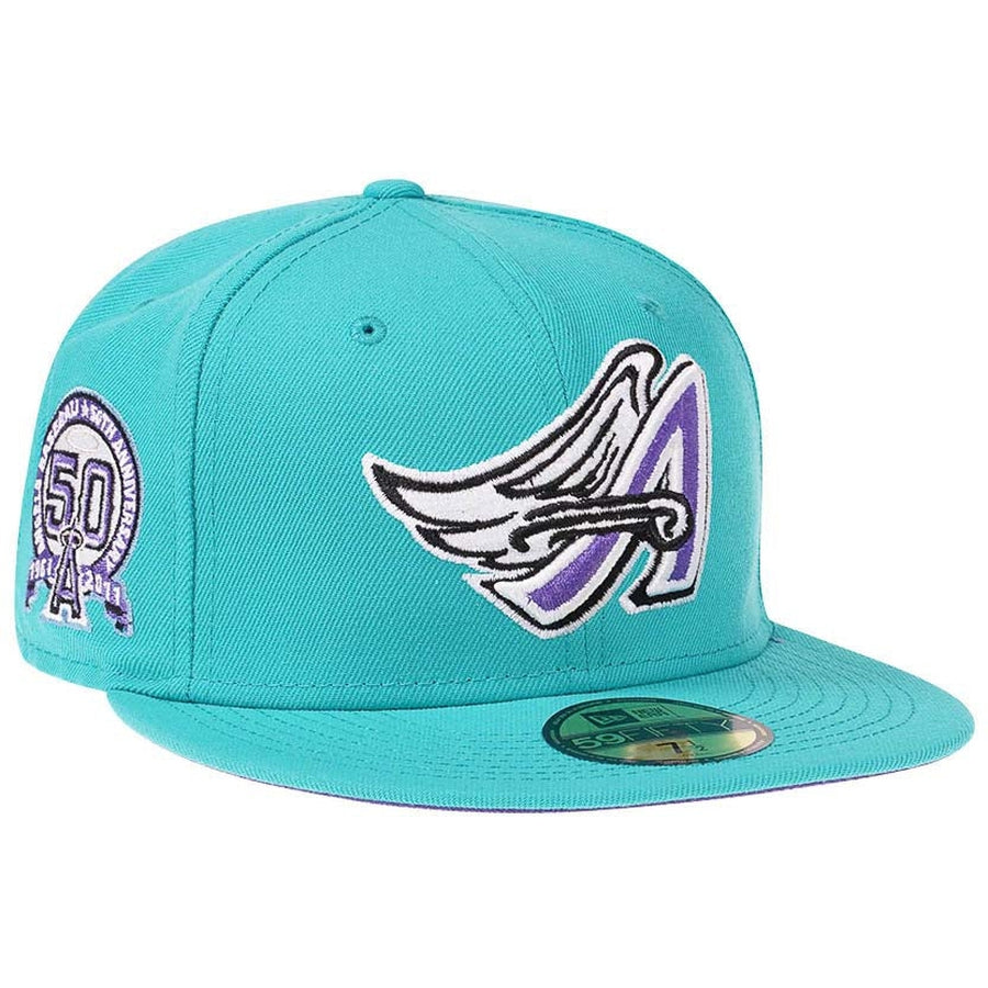 New Era Anaheim Angels 50th Anniversary Fresh Teal 59FIFTY Fitted Cap