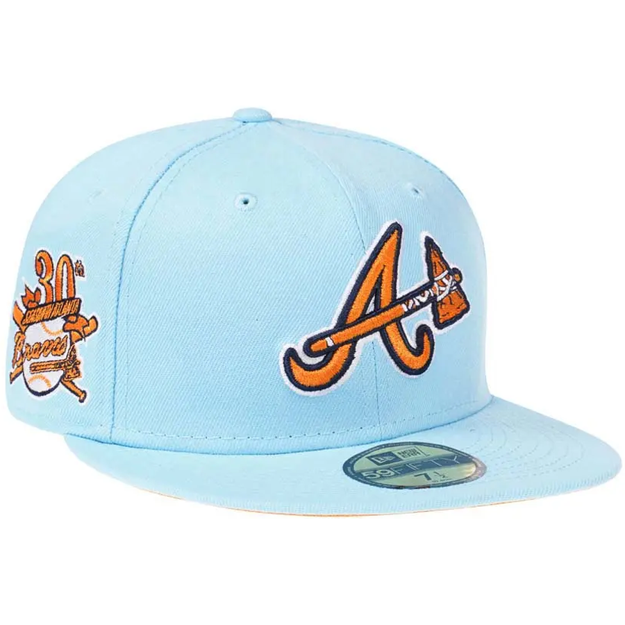 New Era Atlanta Braves 30th Anniversary Fresh Mango Edition 59FIFTY Fitted Hat