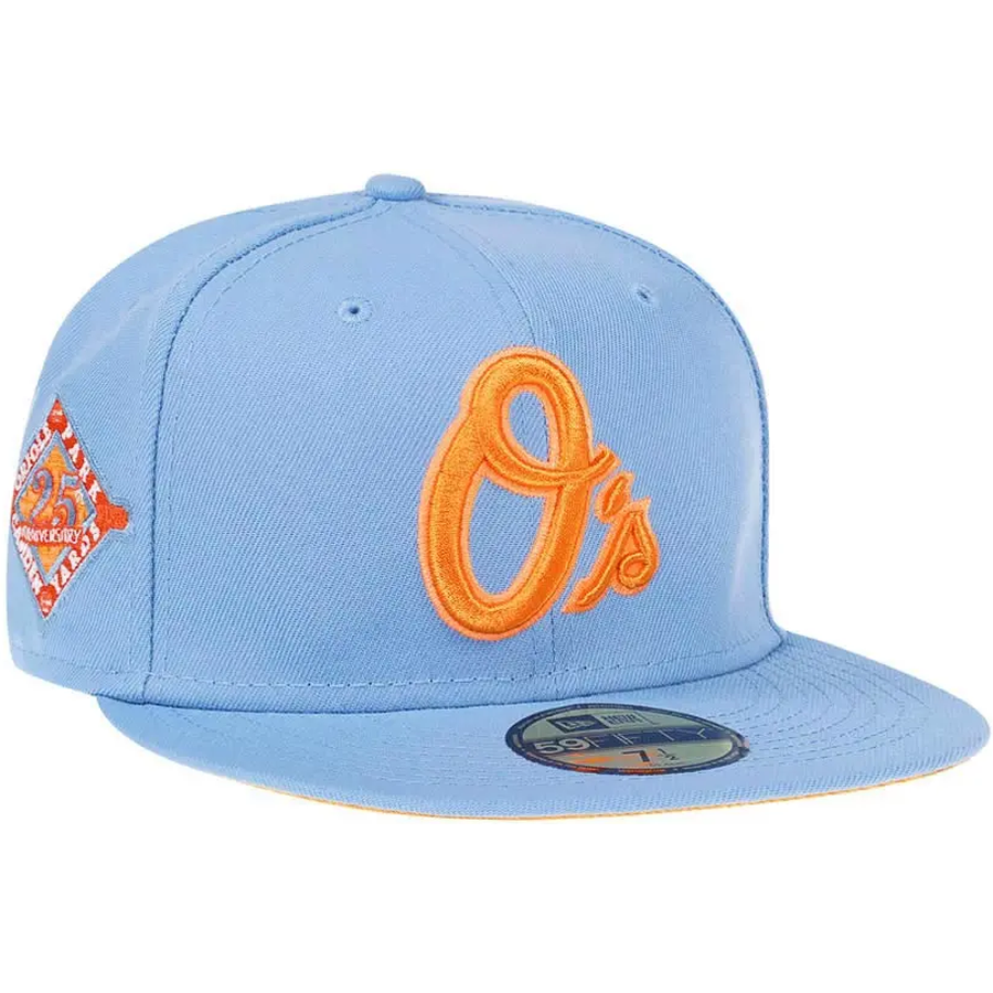 New Era Baltimore Orioles 25th Anniversary Cool Mango Edition 59FIFTY Fitted Hat