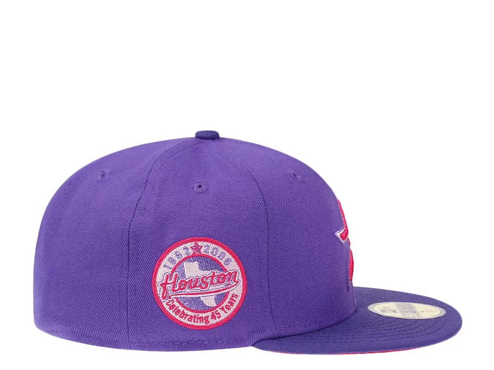 New Era Houston Astros 45th Anniversary Purple/Rose 59FIFTY Fitted Hat