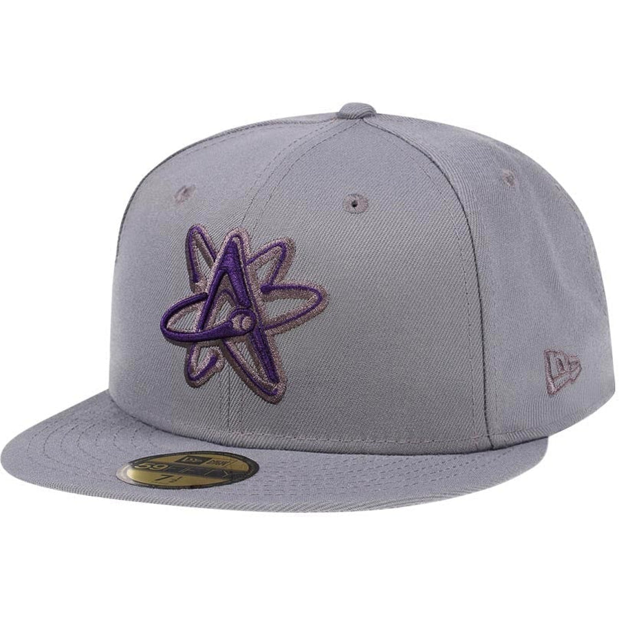 New Era Albuquerque Isotopes Storm Grey Purple Edition 59Fifty Fitted Cap