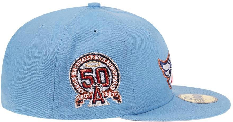 New Era Anaheim Angels 50th Anniversary Sky Blue Edition 59Fifty Fitted Hat