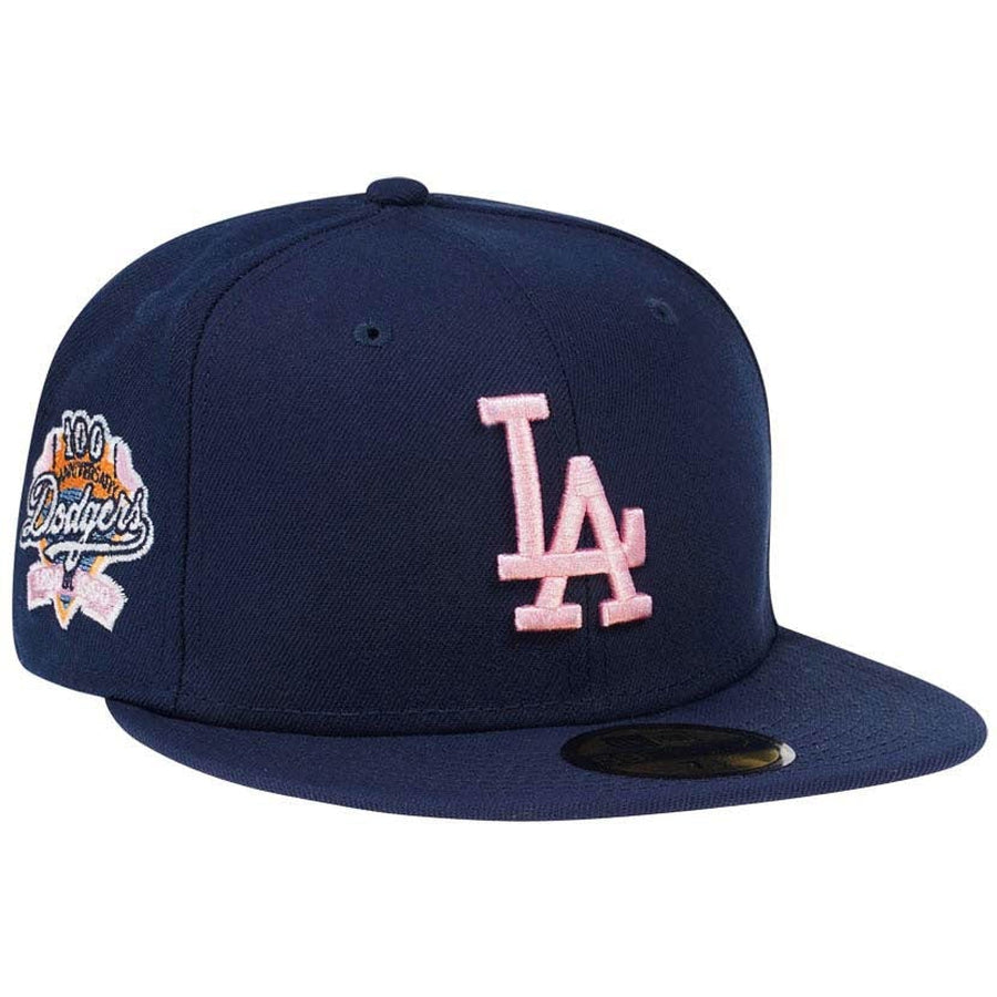 New Era Los Angeles Dodgers 100th Anniversary Blue Dust Rose 59FIFTY Fitted Cap