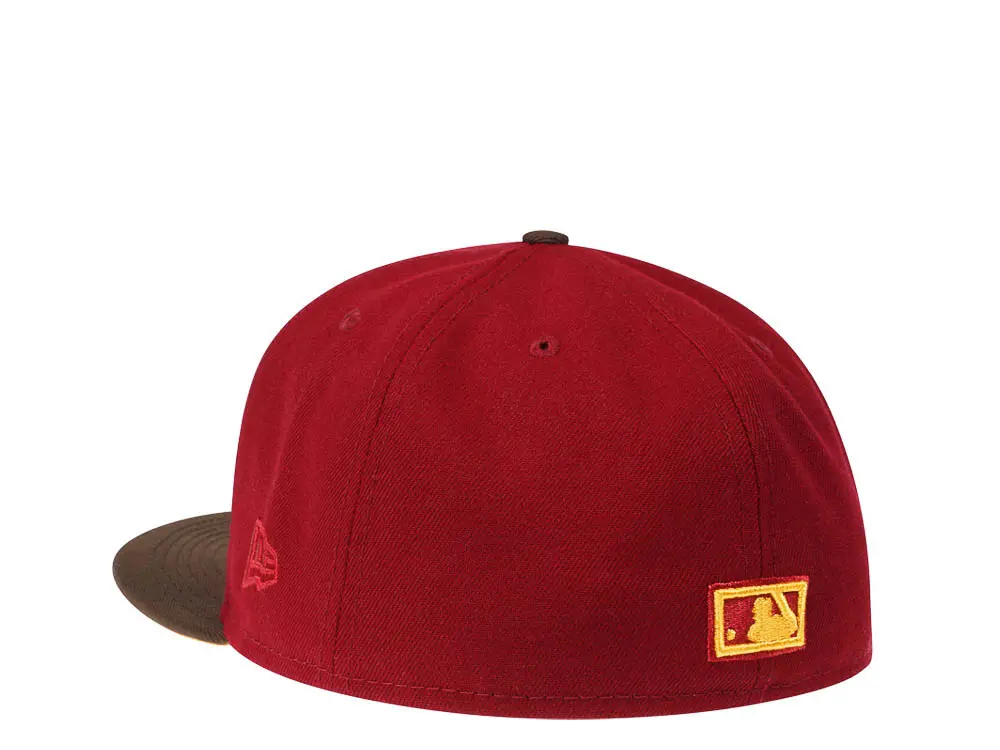 New Era Los Angeles Dodgers Memorial Coliseum Burgundy/Brown 59FIFTY Fitted Hat
