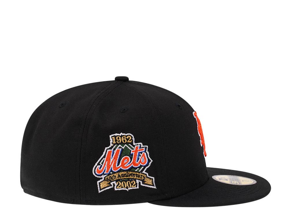New Era New York Mets 40th Anniversary Black/Orange 59FIFTY Fitted Cap