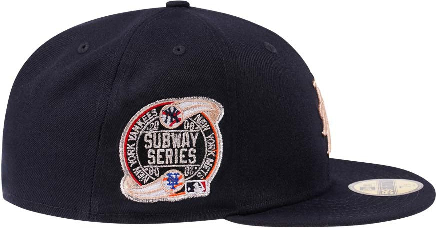 New Era New York Mets 2000 Subway Series Navy Peach 59FIFTY Fitted Cap