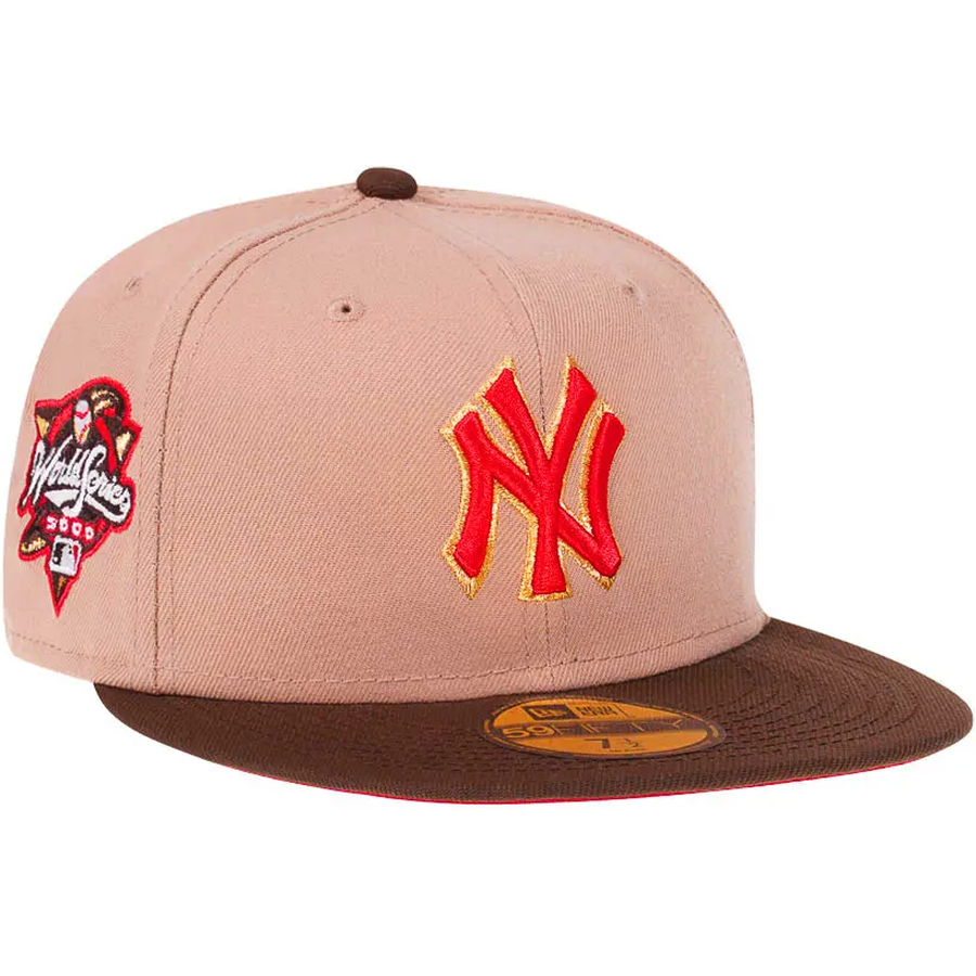 New Era New York Yankees 2000 World Series Mocca Gold 59FIFTY Fitted Hat