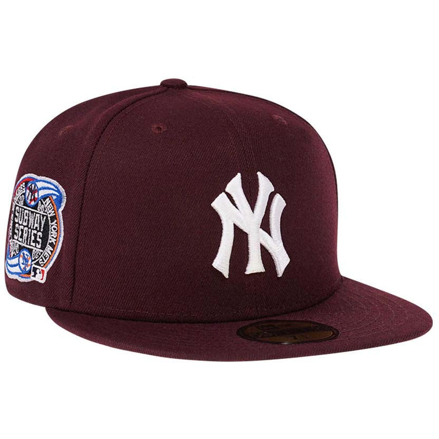 New Era New York Yankees Maroon Subway Series Pink UV 59FIFTY Fitted Cap