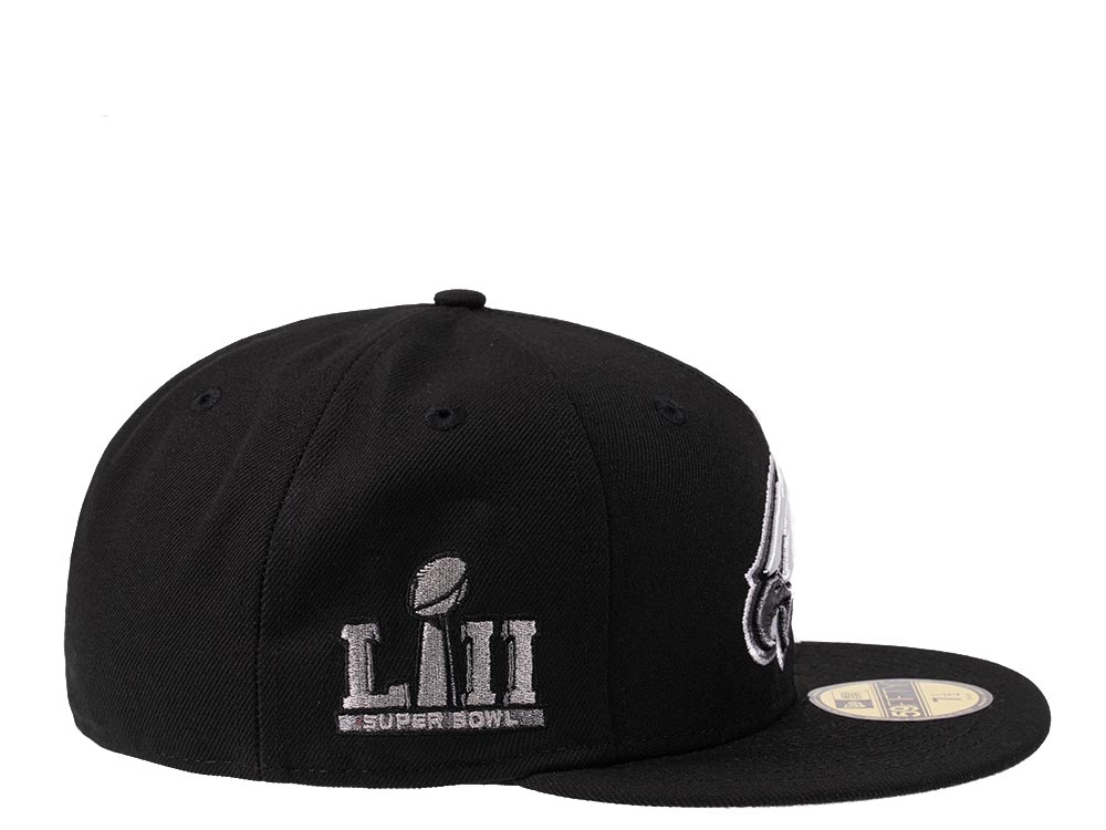 New Era Philadelphia Eagles Super Bowl LII Steel Black Edition 59FIFTY Fitted Hat
