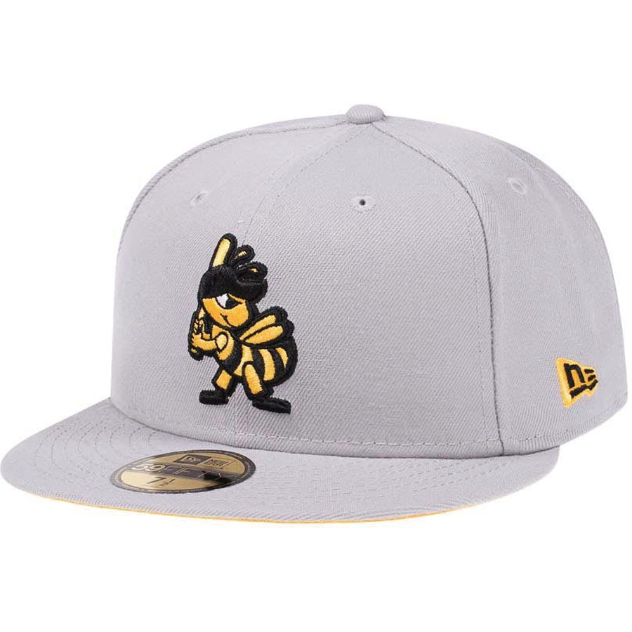 New Era Salt Lake Bees Gray/Yellow Pop 59FIFTY Fitted Cap